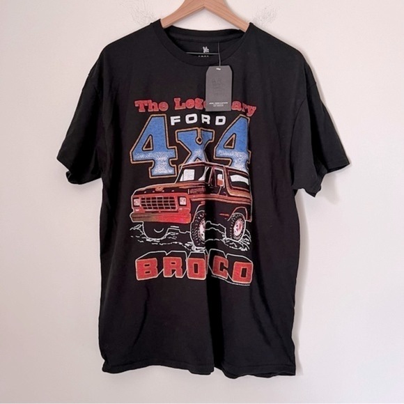Junk Food Ford Bronco 4x4 Black Graphic Cotton Relaxed Short Sleeve Tee NEW - Picture 2 of 7